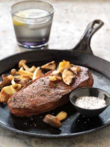 Skillet Steaks With Sauteed Wild Mushrooms