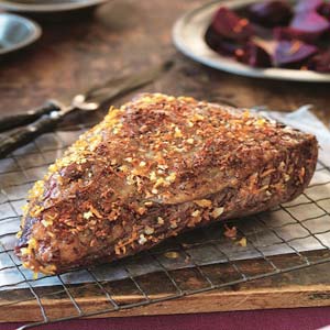 Pepper & Orange-Rubbed Beef Roast with Balsamic Beets